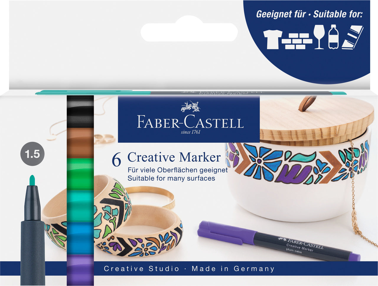 MARKER CREATIV SET 6 CULORI FORREST FABER-CASTELL MARKER CREATIV SET 6 CULORI FORREST FABER-CASTELL